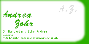 andrea zohr business card